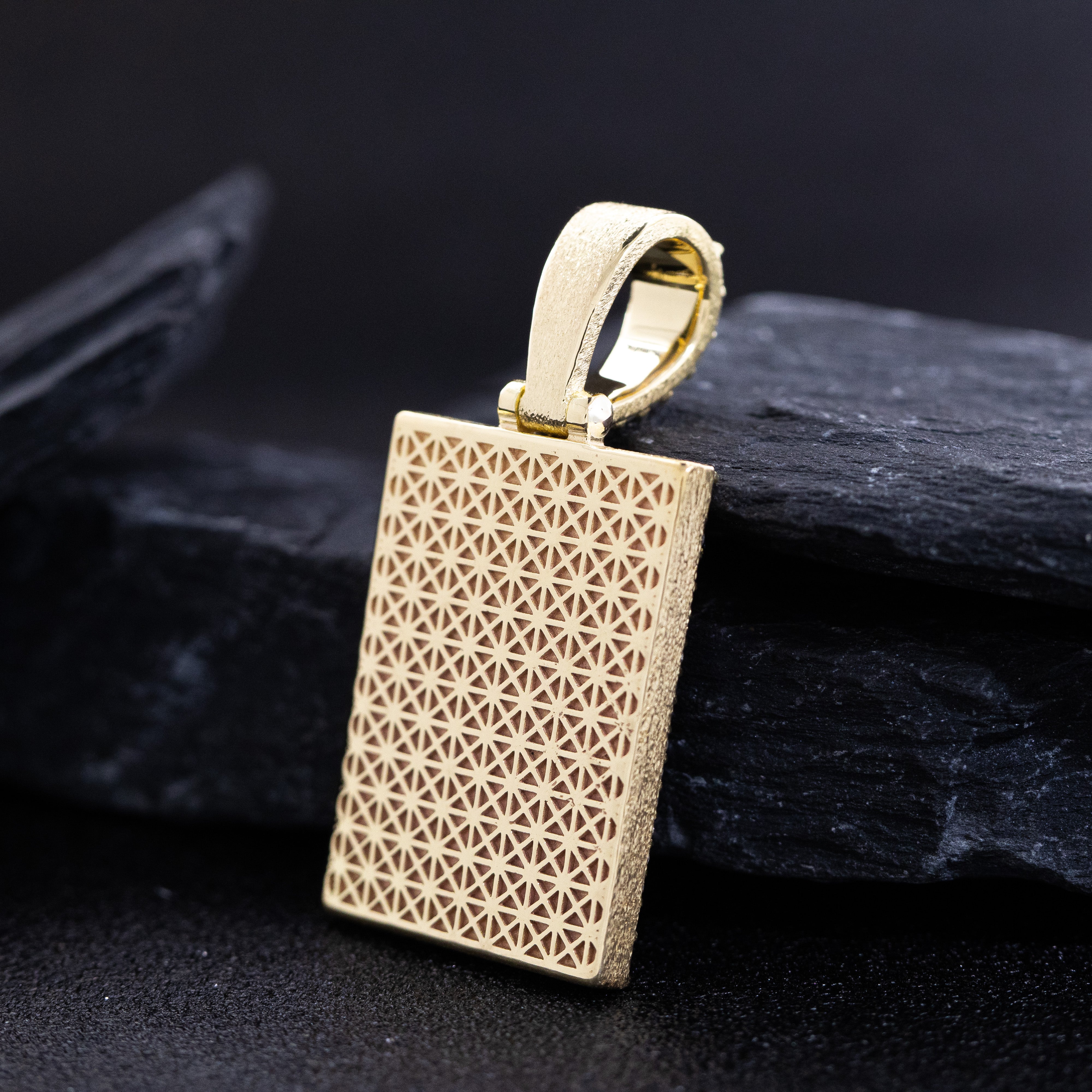 Solid 18k Gold Initial Pendant with Natural Diamonds - Image 7